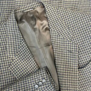 Canali Brown VTG Houndstooth Blazer Sports Jacket Mens Sz 44R EUC